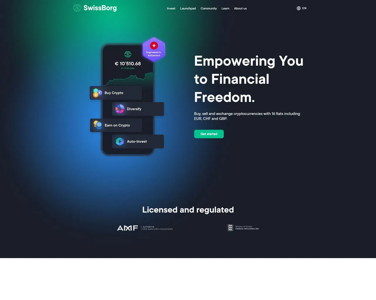 Screenshot of swisborg-walletauth.webflow.io