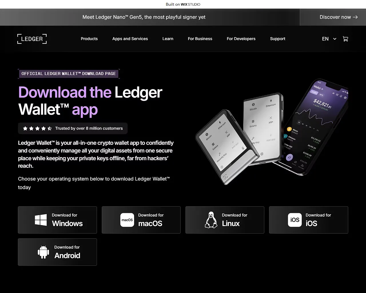 Screenshot of home-ledgre.wixstudio.com