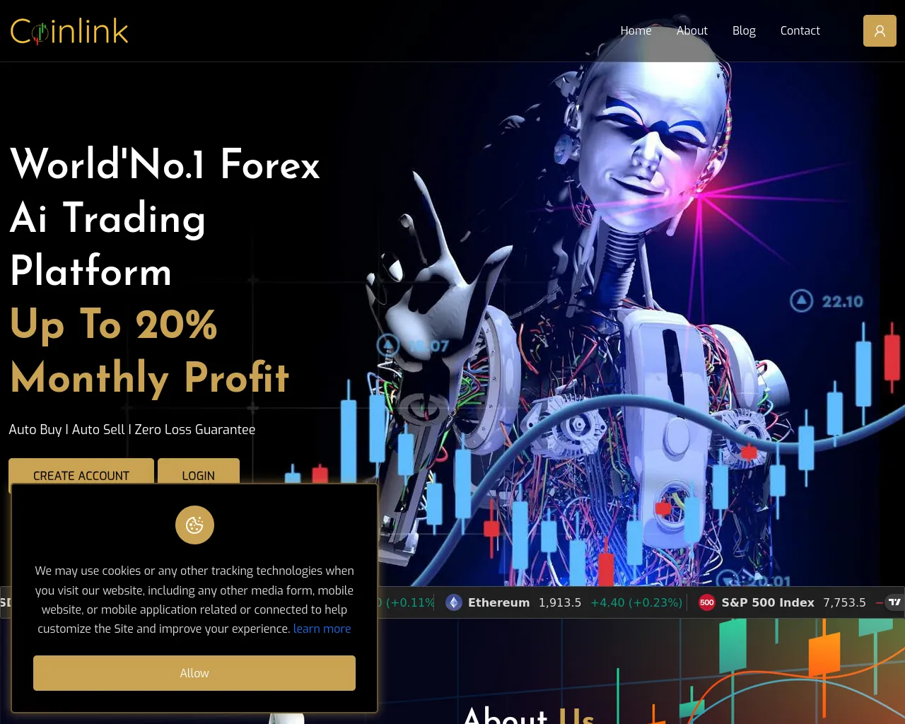 Screenshot of coinlink.trade