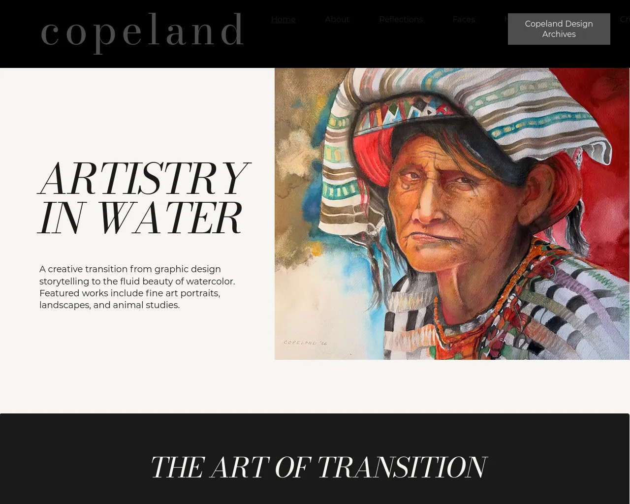 Screenshot of copeland-art.com