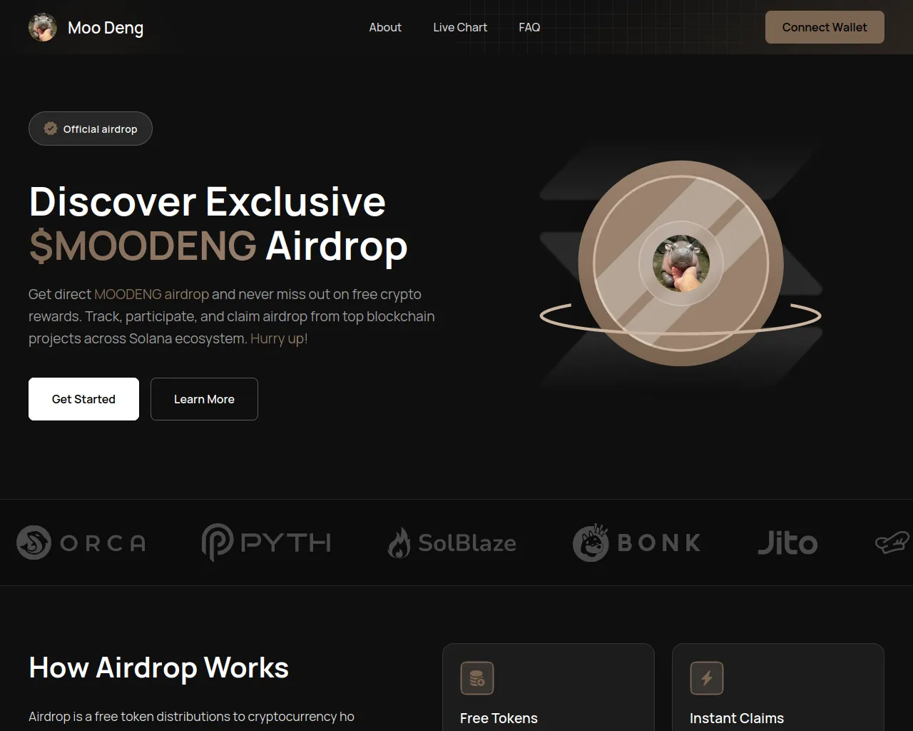 Screenshot of moodeng.top