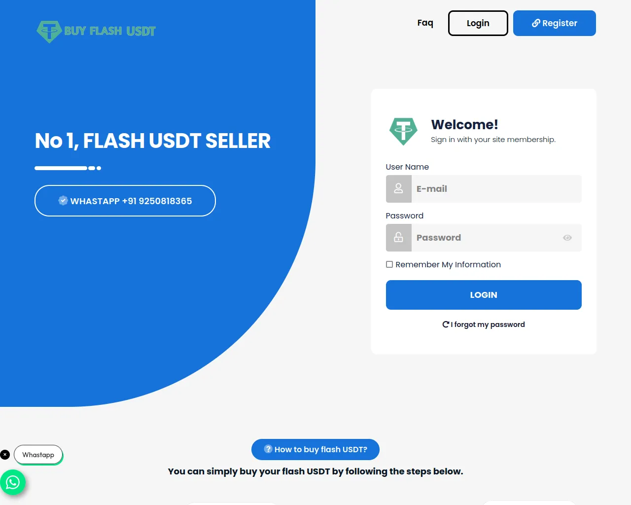 Screenshot of buyflashusdt.shop