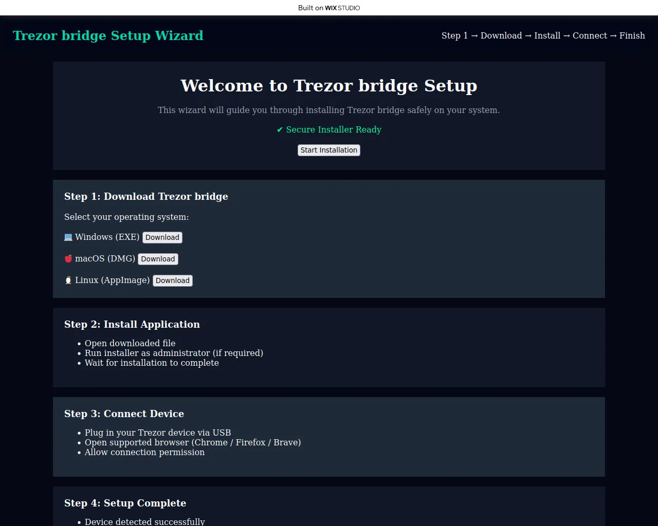 Screenshot of helps-bridge.wixstudio.com