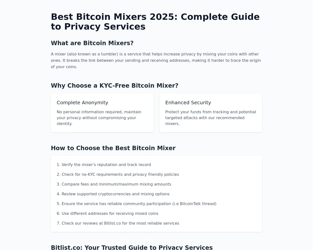 Screenshot of bitcoinmixers.top