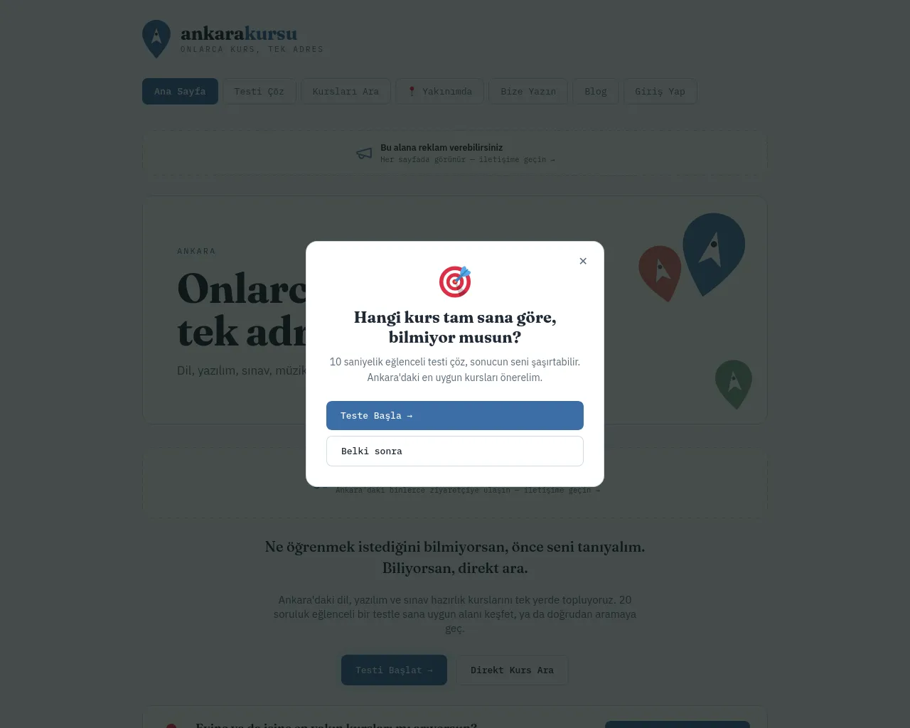 Screenshot of ankarakursu.com