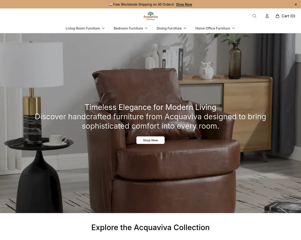 Screenshot of acquavivafurnitureonline.shop