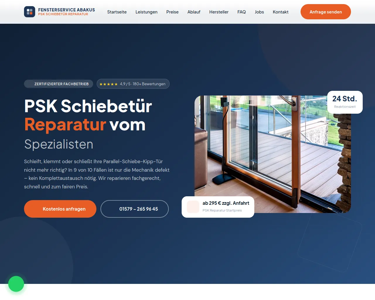 Screenshot of fensterservice-abakus.com