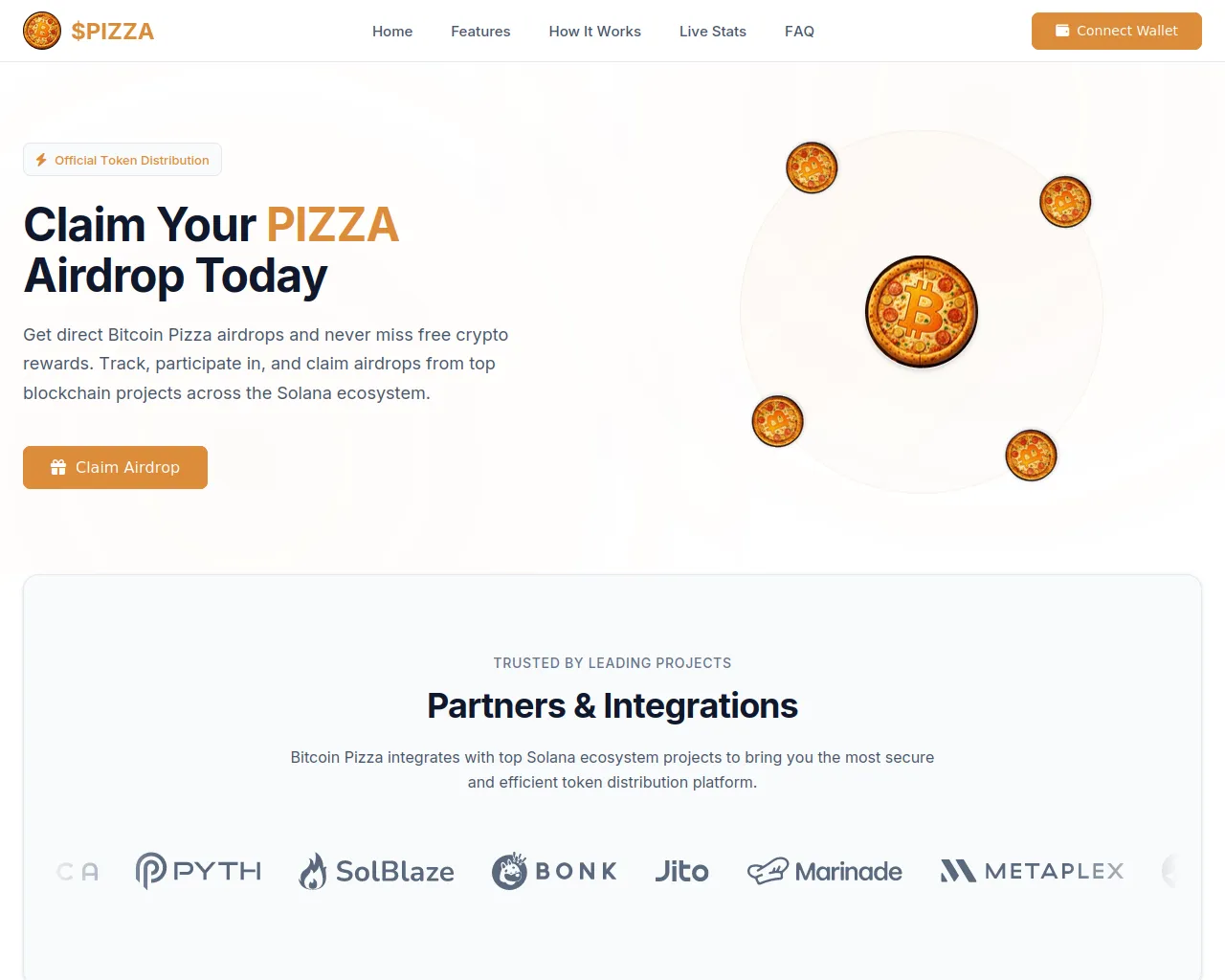 Screenshot of pizza.buycoin.trade