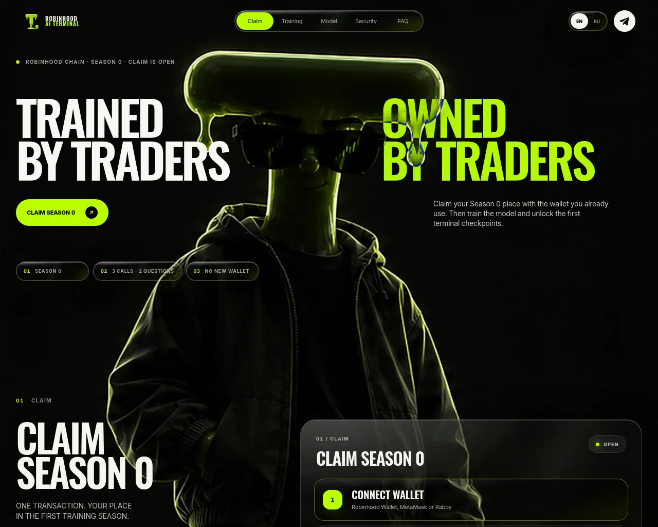 Screenshot of robinhoodterminal.com