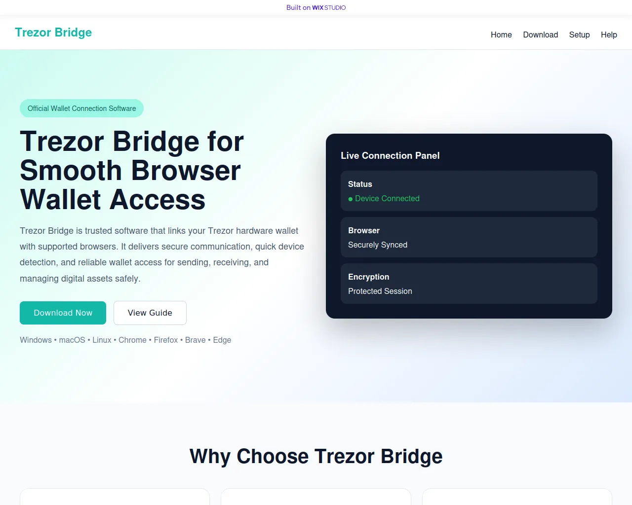 Screenshot of tested-bridge.wixstudio.com