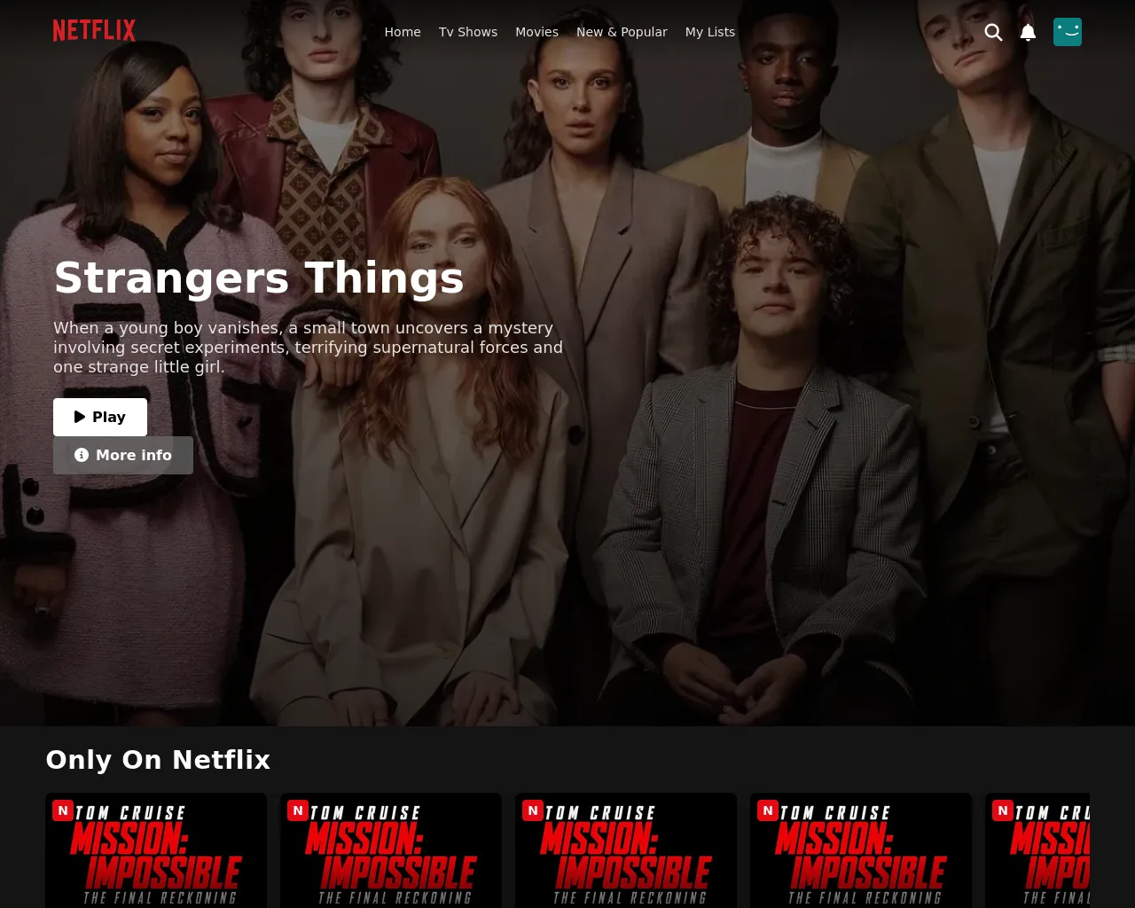 Screenshot of netflix-clone-lilac-eight.vercel.app