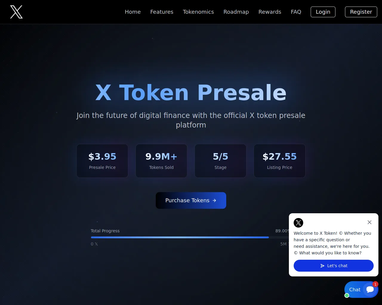 Screenshot of xtoken-web3.com