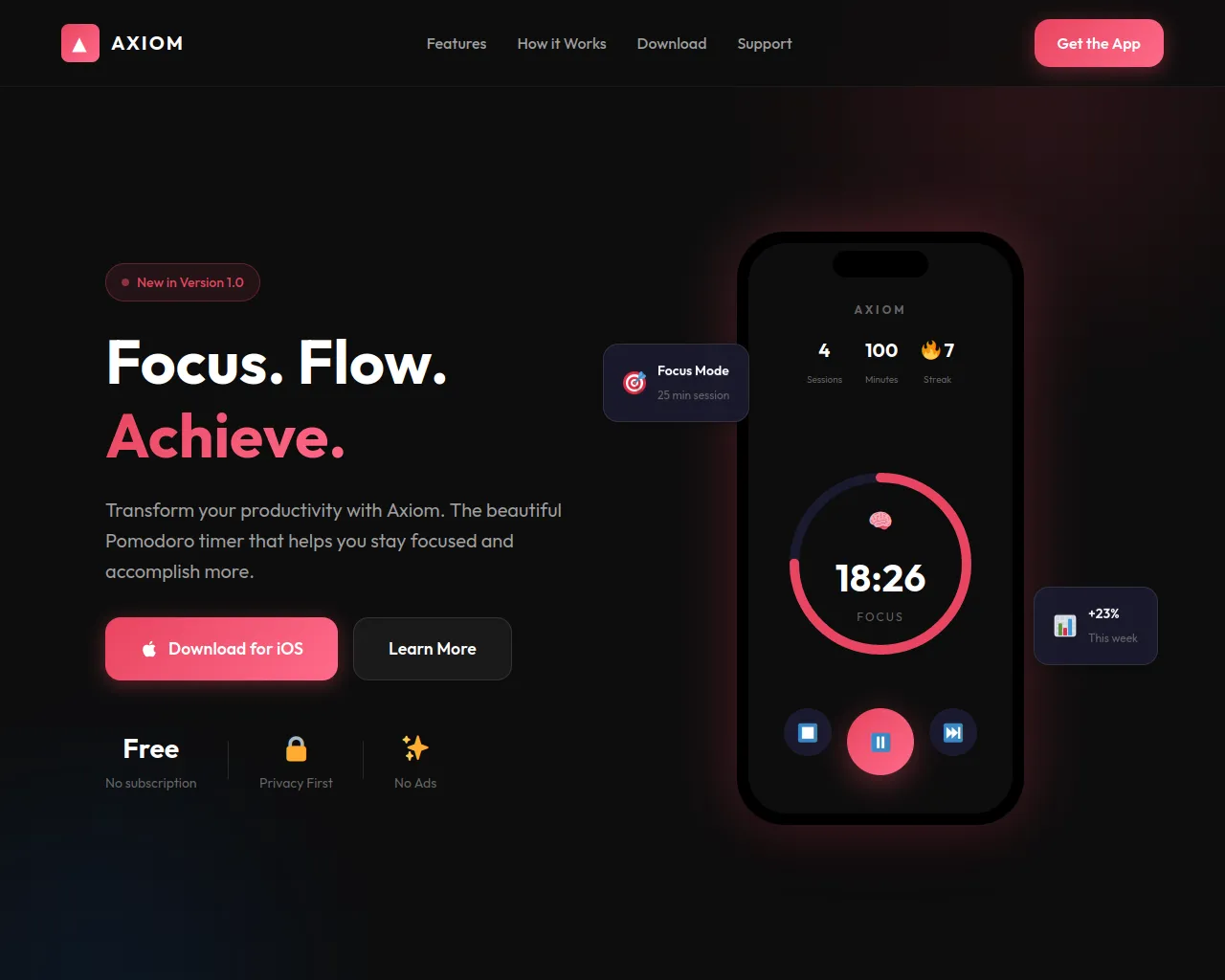 Screenshot of axiomfocus.app