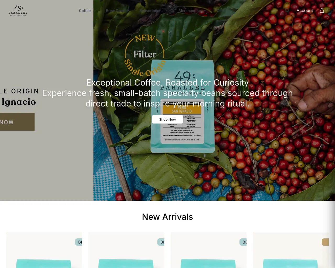 Screenshot of 49thcoffeeonline.shop