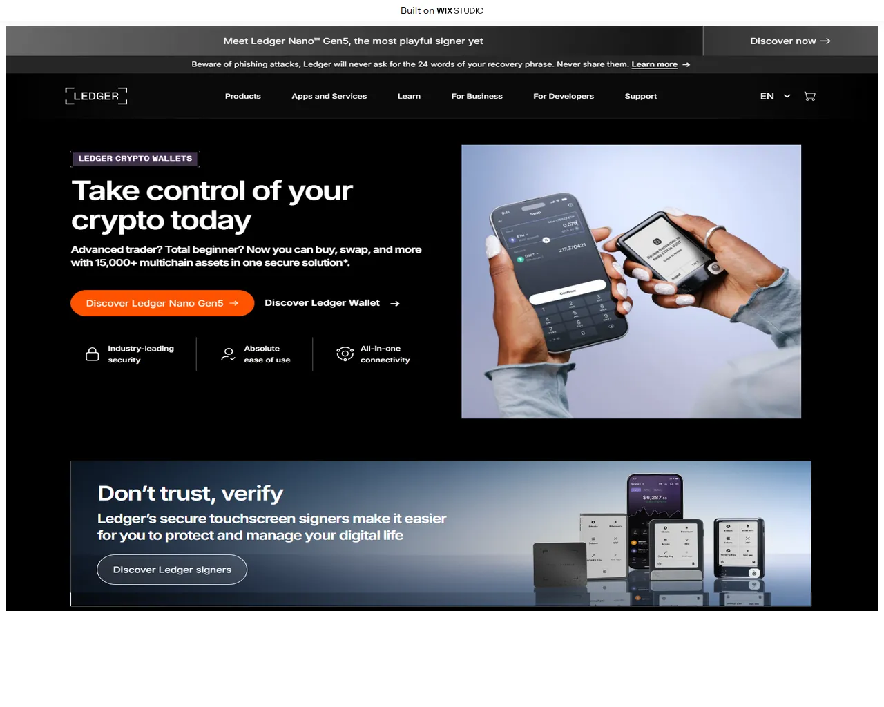 Screenshot of appstart-ledgxr.wixstudio.com