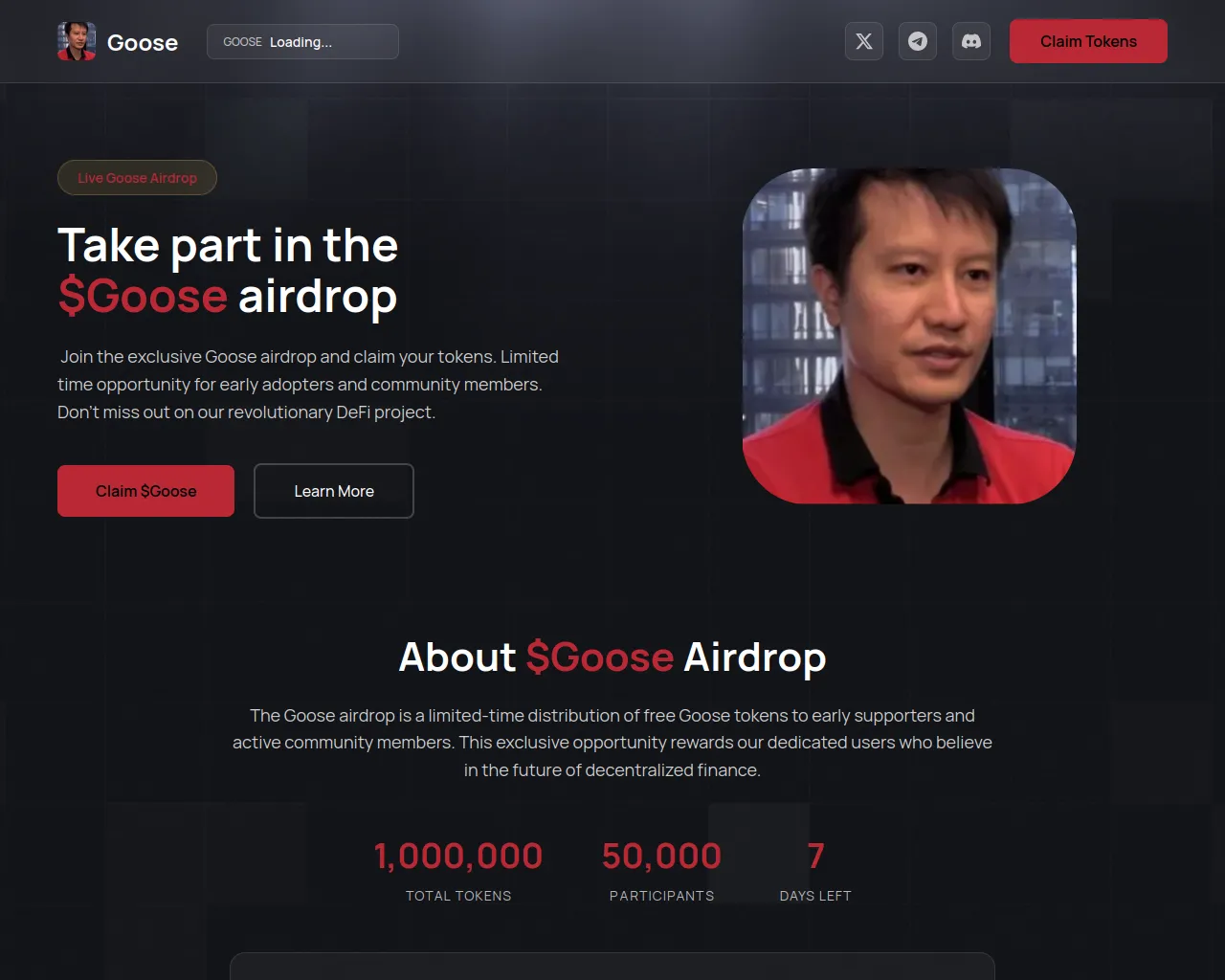 Screenshot of claimgoose.pages.dev