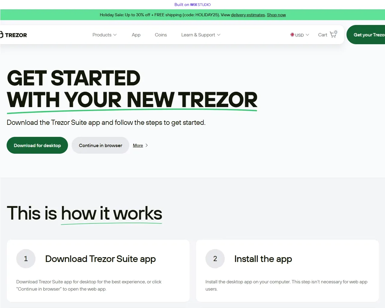 Screenshot of trezerio.wixstudio.com