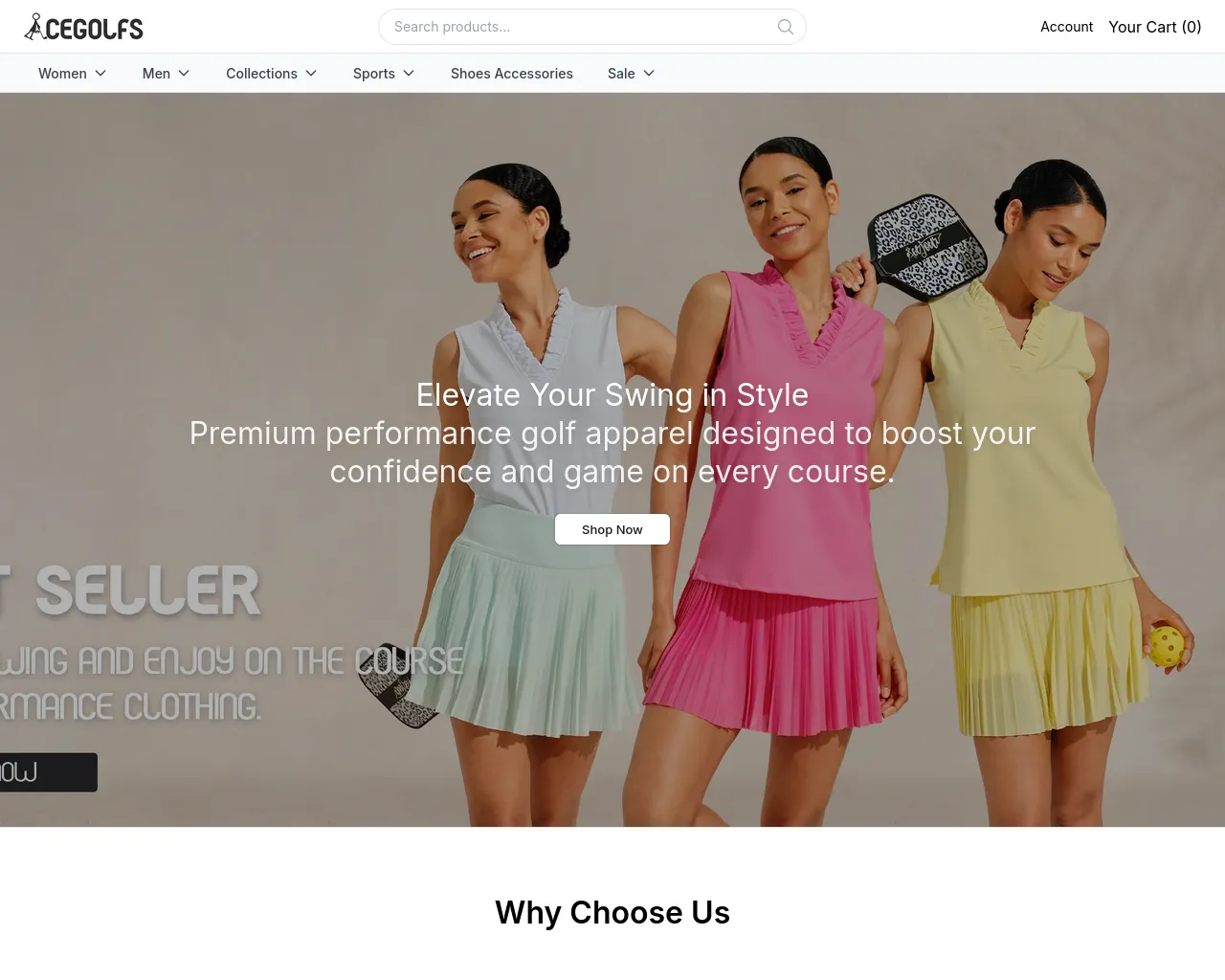 Screenshot of acegolfshq.shop
