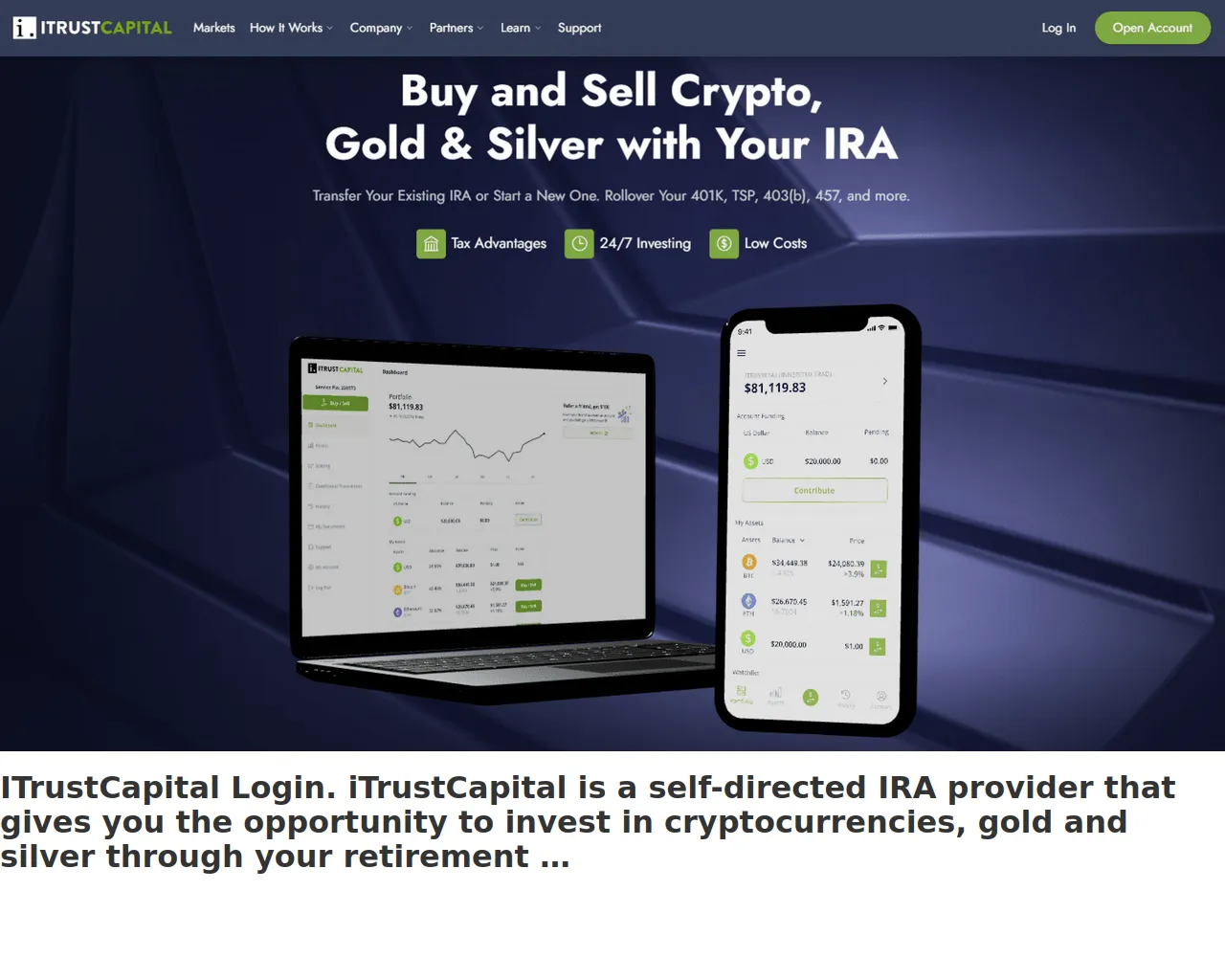 Screenshot of itrrustcaptllogin.webflow.io