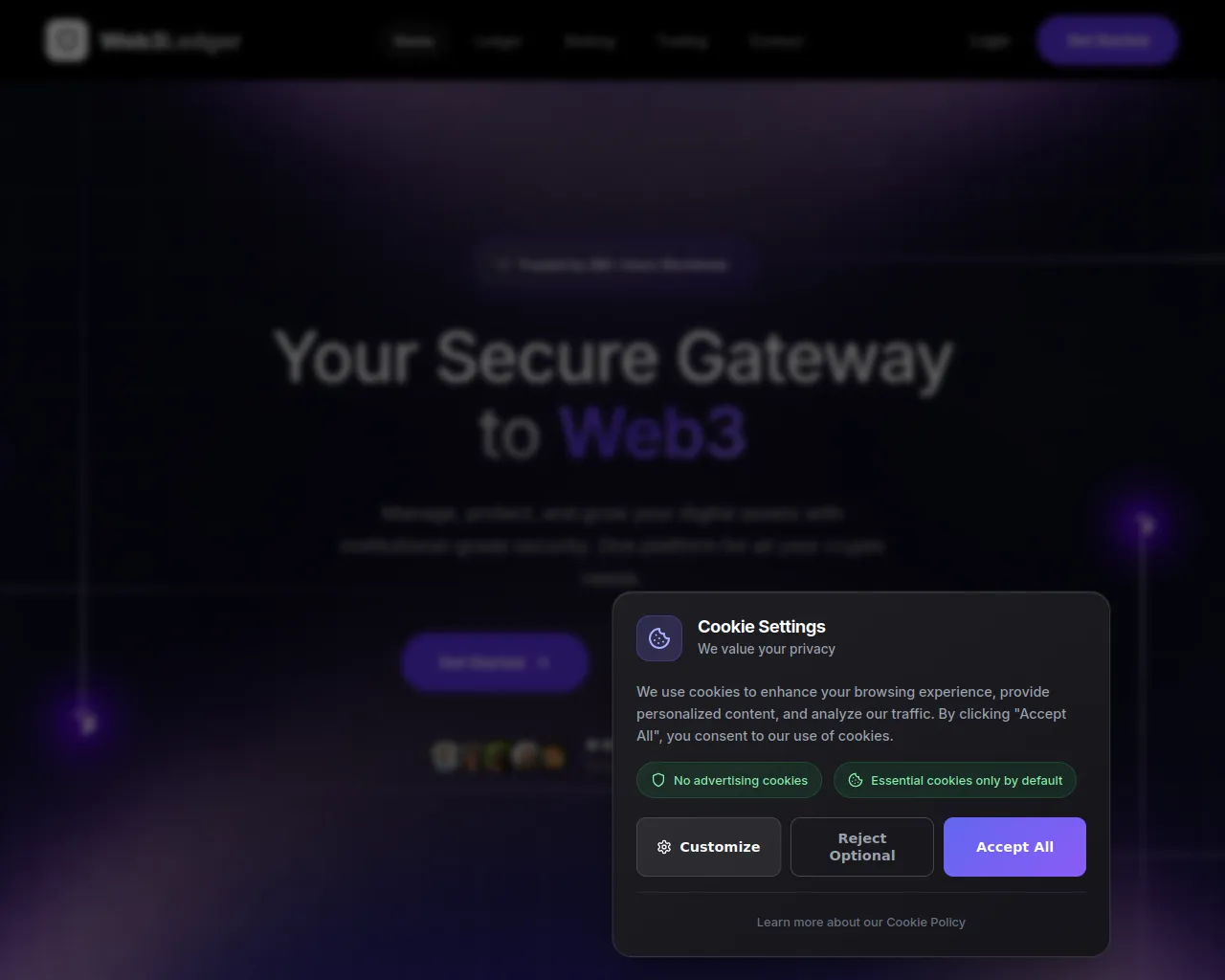 Screenshot of web3ledgersafe.com