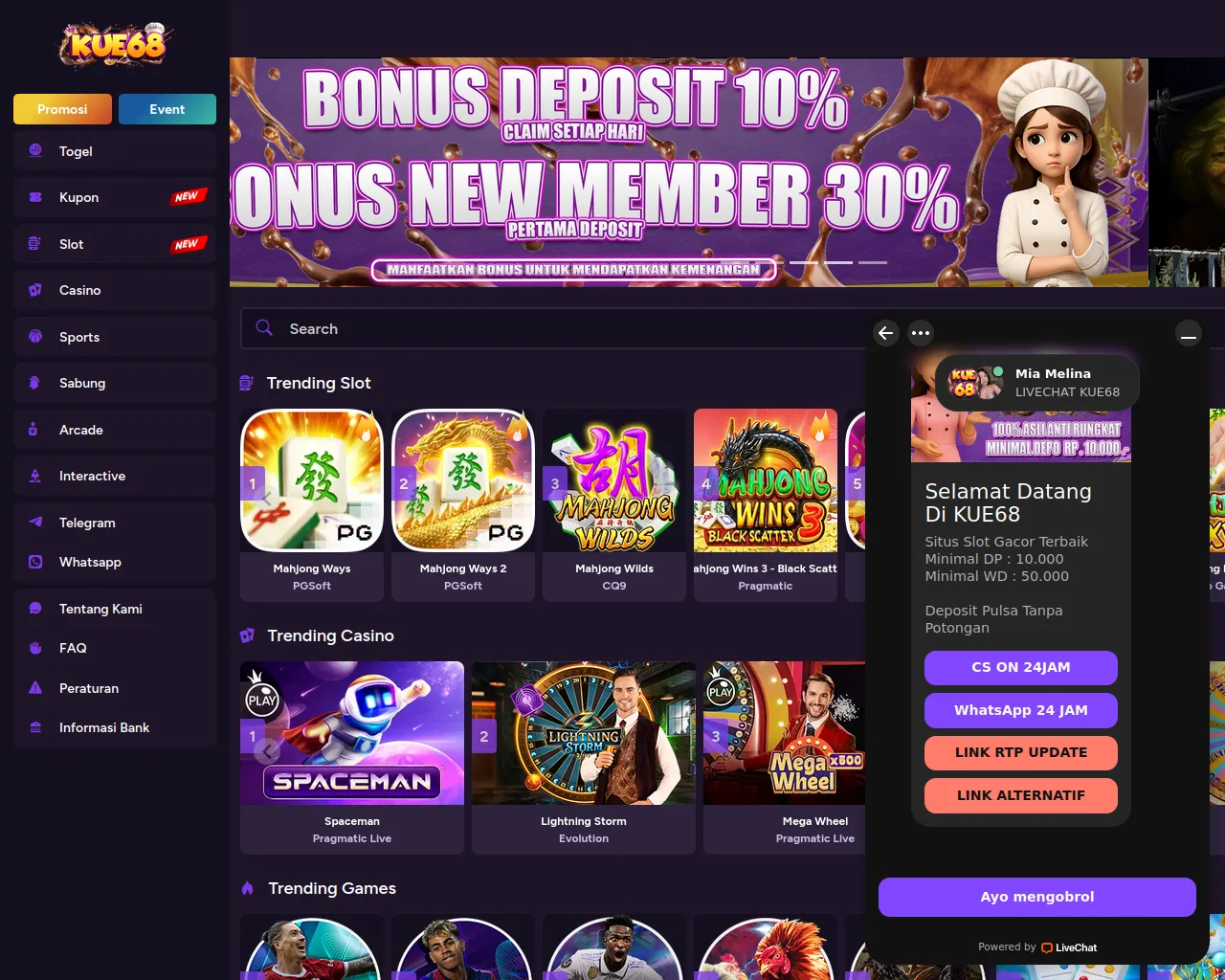 Screenshot of kue68crispy.site