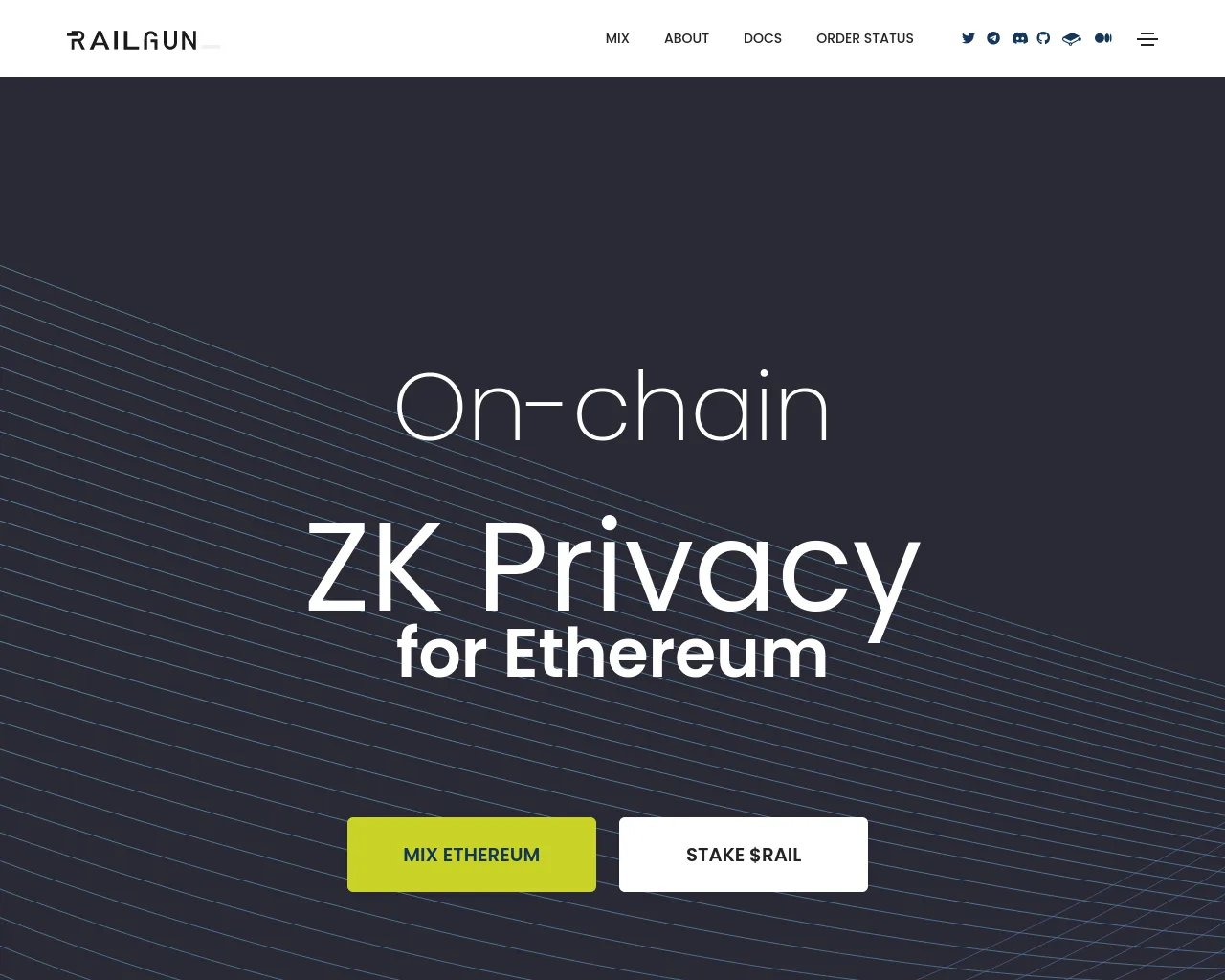 Screenshot of railgin.org