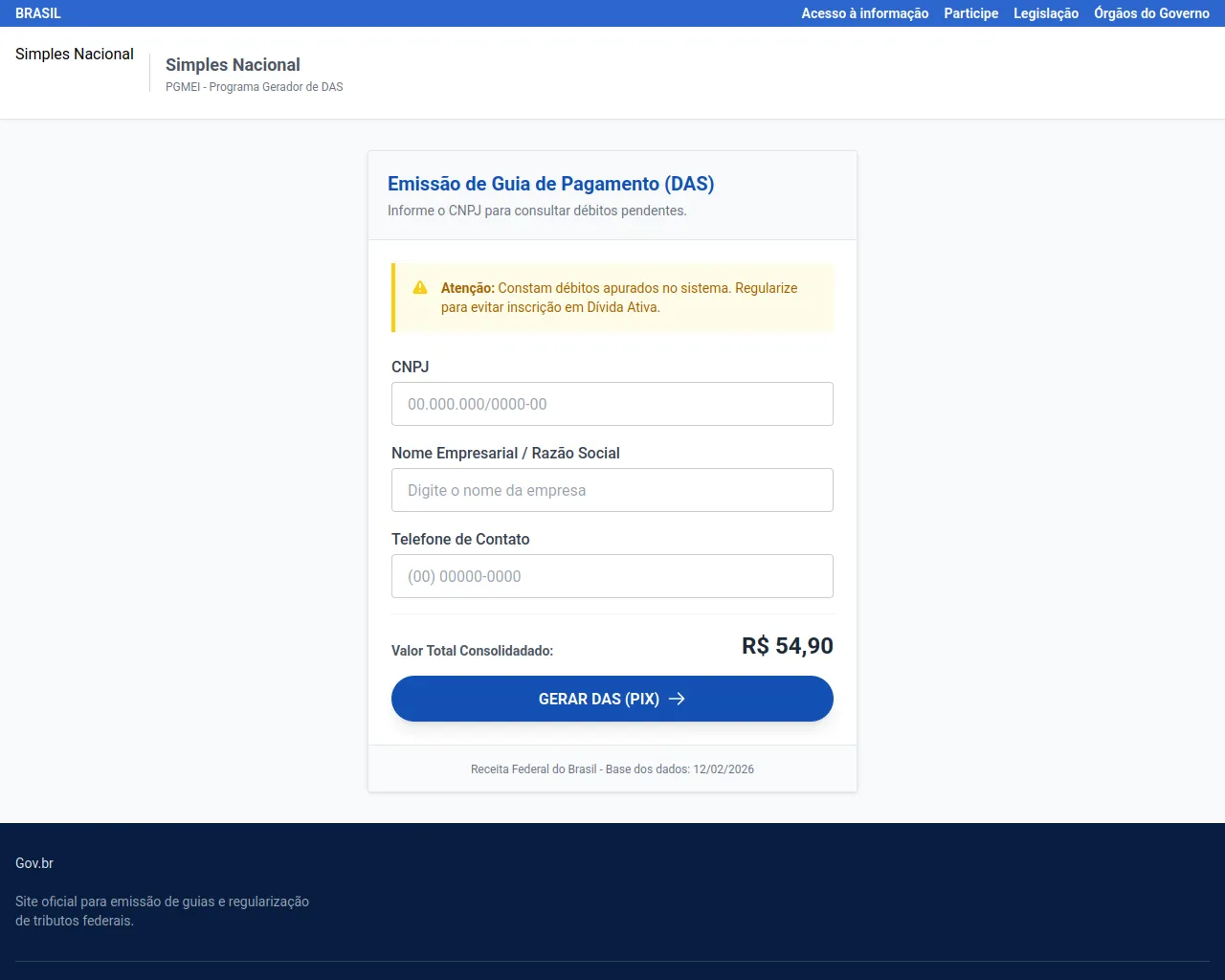 Screenshot of regulariza-mei-oficial.icu