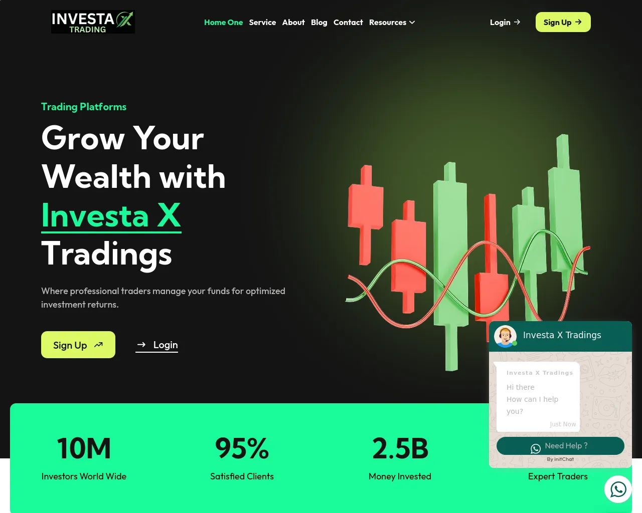 Screenshot of investaxtrading.com