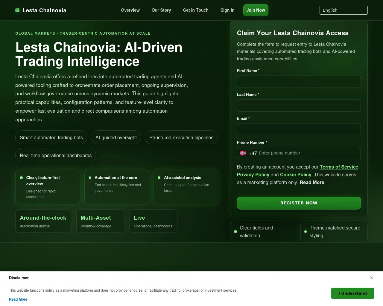 Screenshot of lestachainovia.click