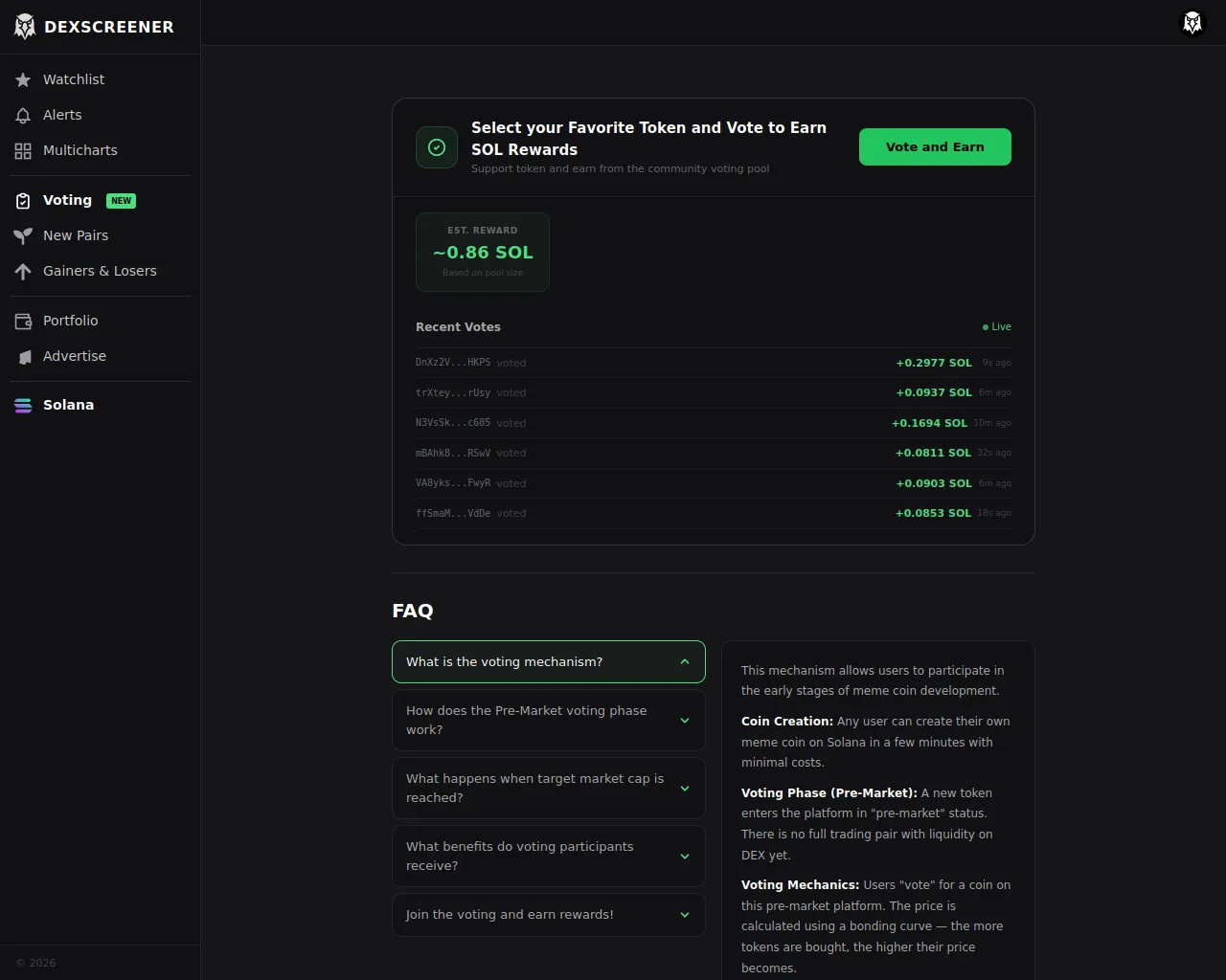 Screenshot of voting-dexcsreener.com