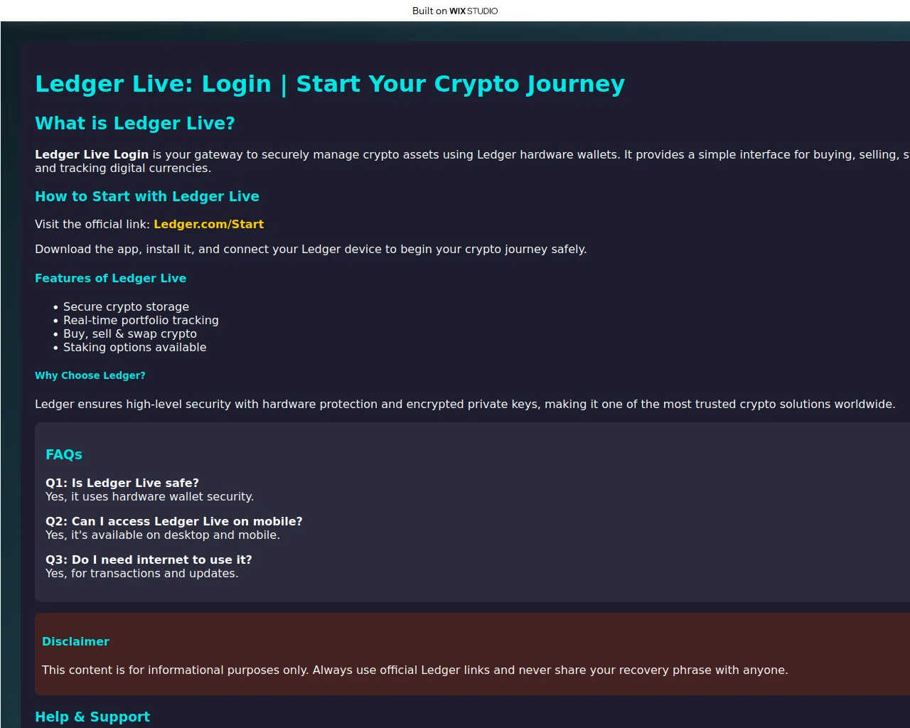 Screenshot of begin-globalpage.wixstudio.com