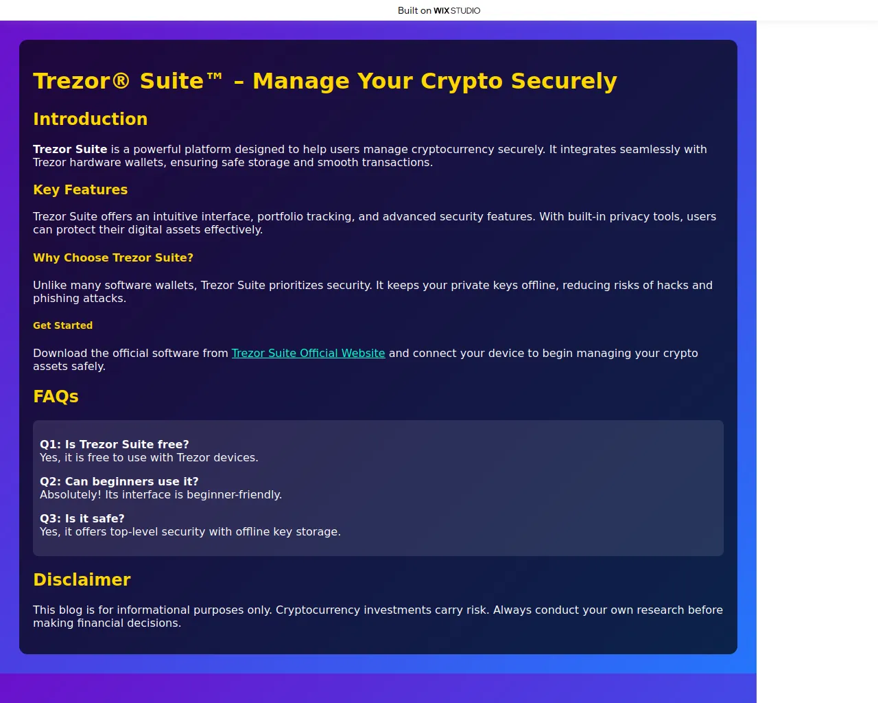 Screenshot of trez-suitsapp.wixstudio.com