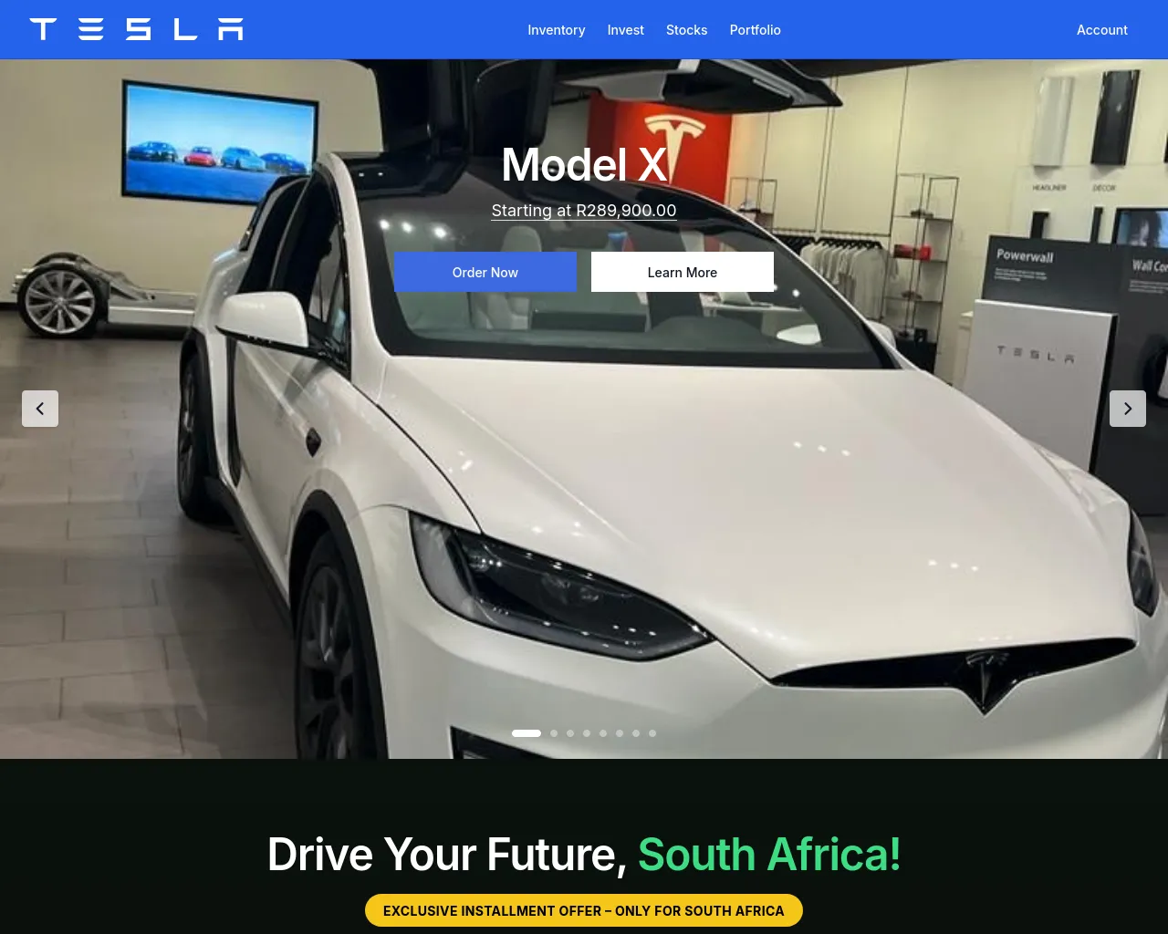 Screenshot of teslasaequity.live