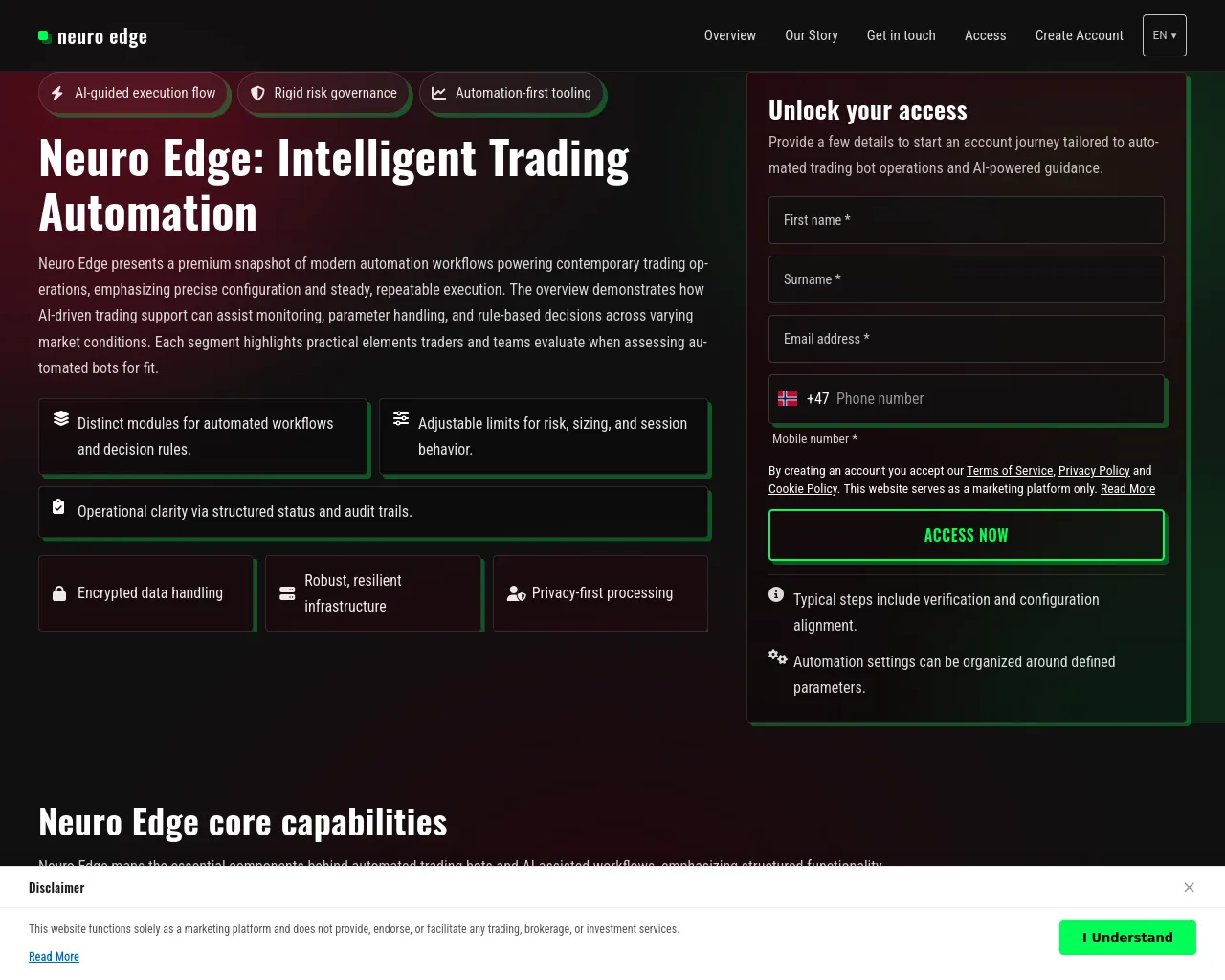 Screenshot of neuroedge.click