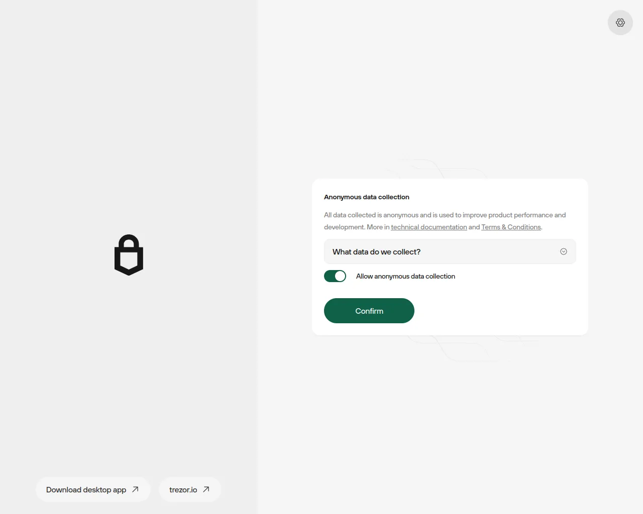 Screenshot of trezor-suites.io