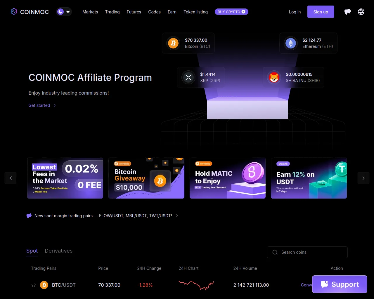 Screenshot of coinmoc.com