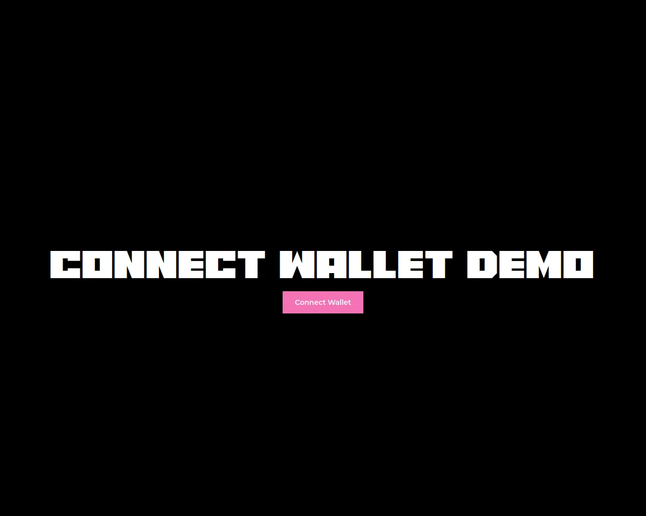 Screenshot of demo-connect-wallet.pages.dev