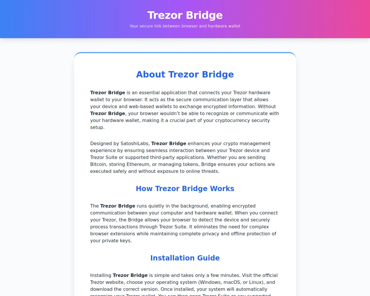 Screenshot of trezzor-eng-brdge.pages.dev