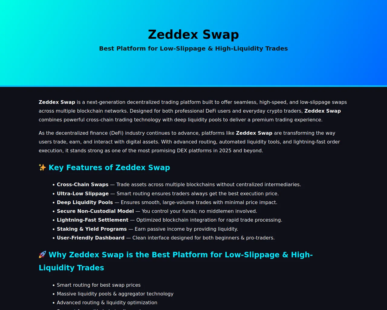 Screenshot of connect-en-zedx-swap.pages.dev