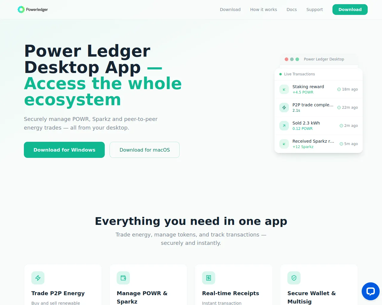 Screenshot of powerledgerdesktop.app