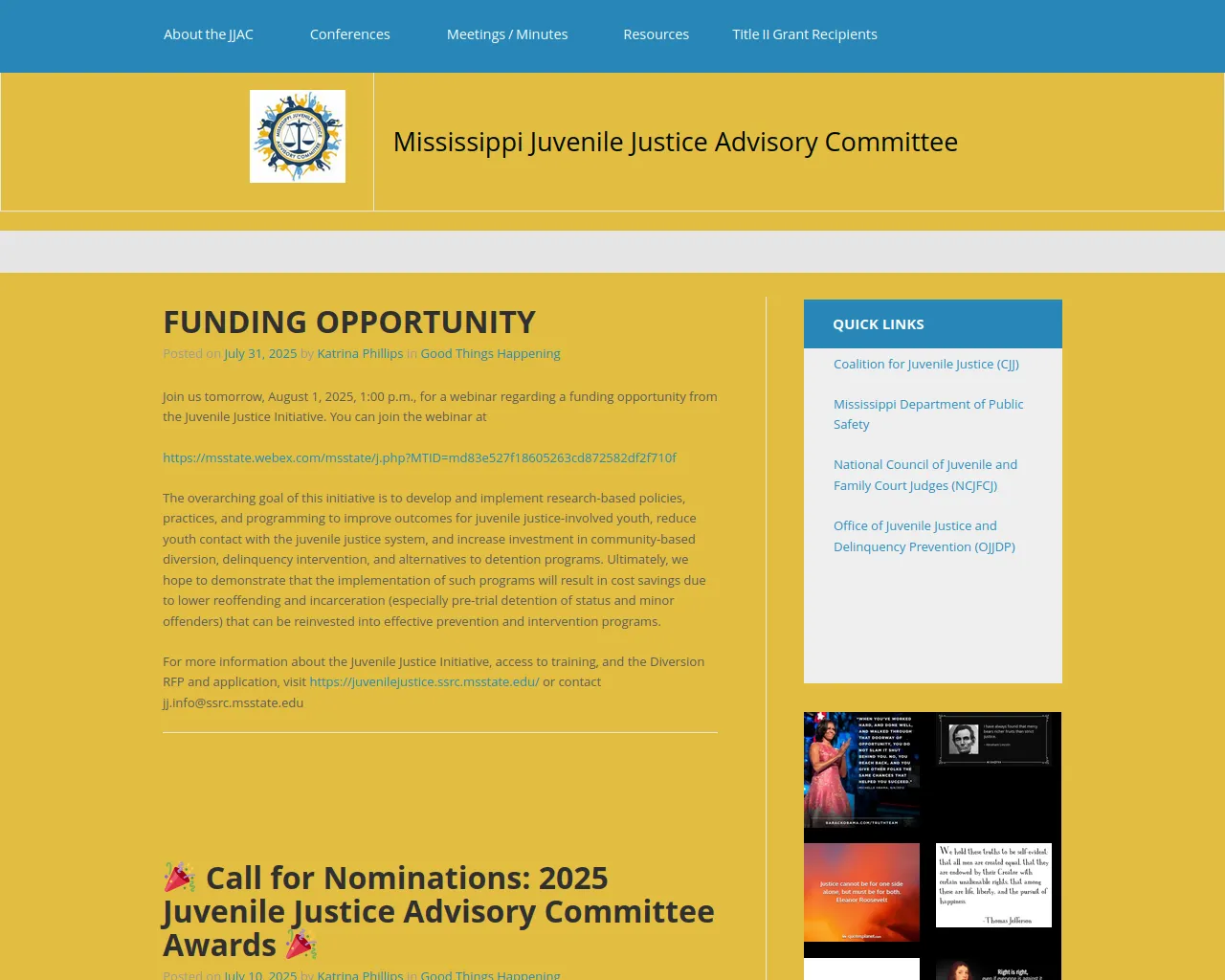 Screenshot of msjjac.org