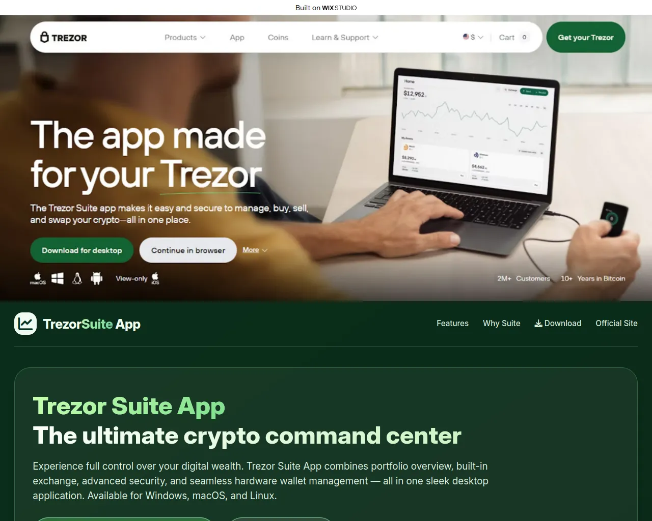 Screenshot of trzosuites.wixstudio.com