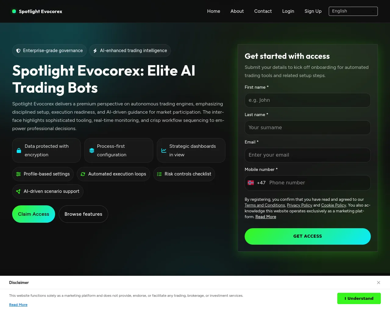 Screenshot of spotlight-evocorex-app.com