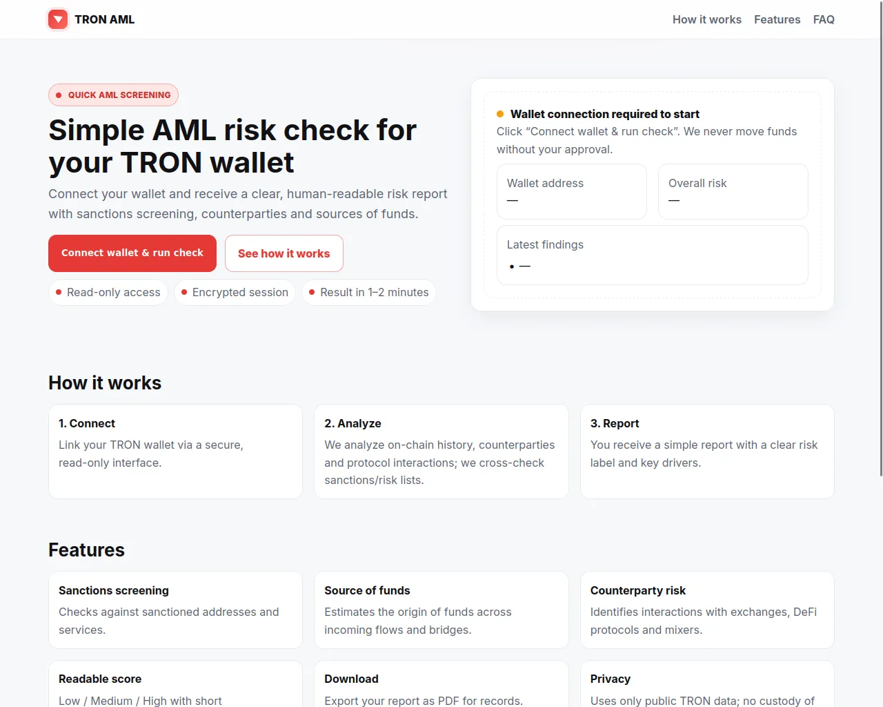 Screenshot of aml-check.support