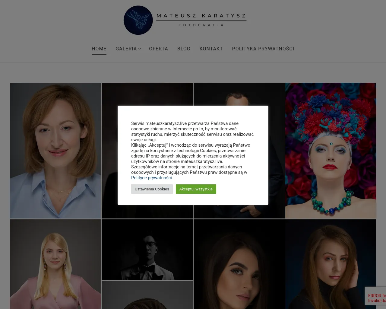 Screenshot of mateuszkaratysz.live