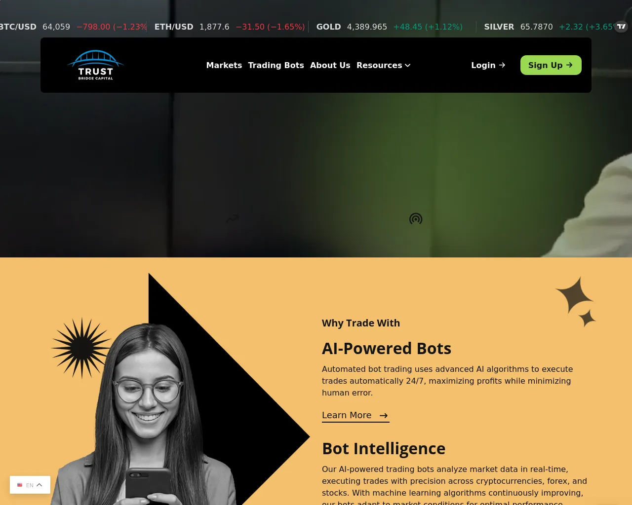 Screenshot of trustbridgecapital.live