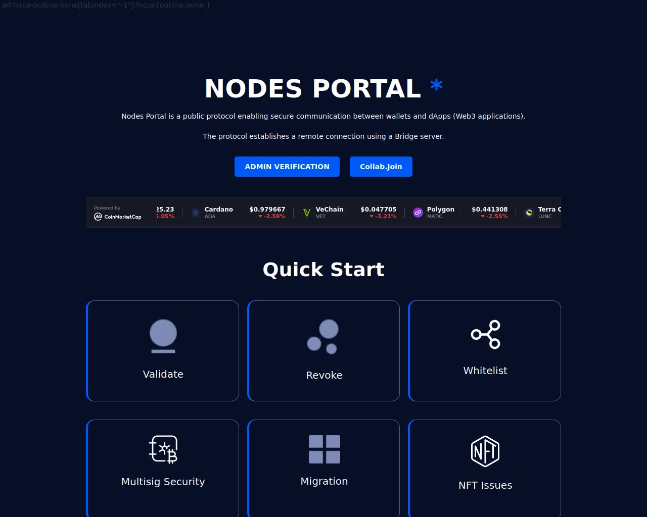 Screenshot of nodeportals.pages.dev