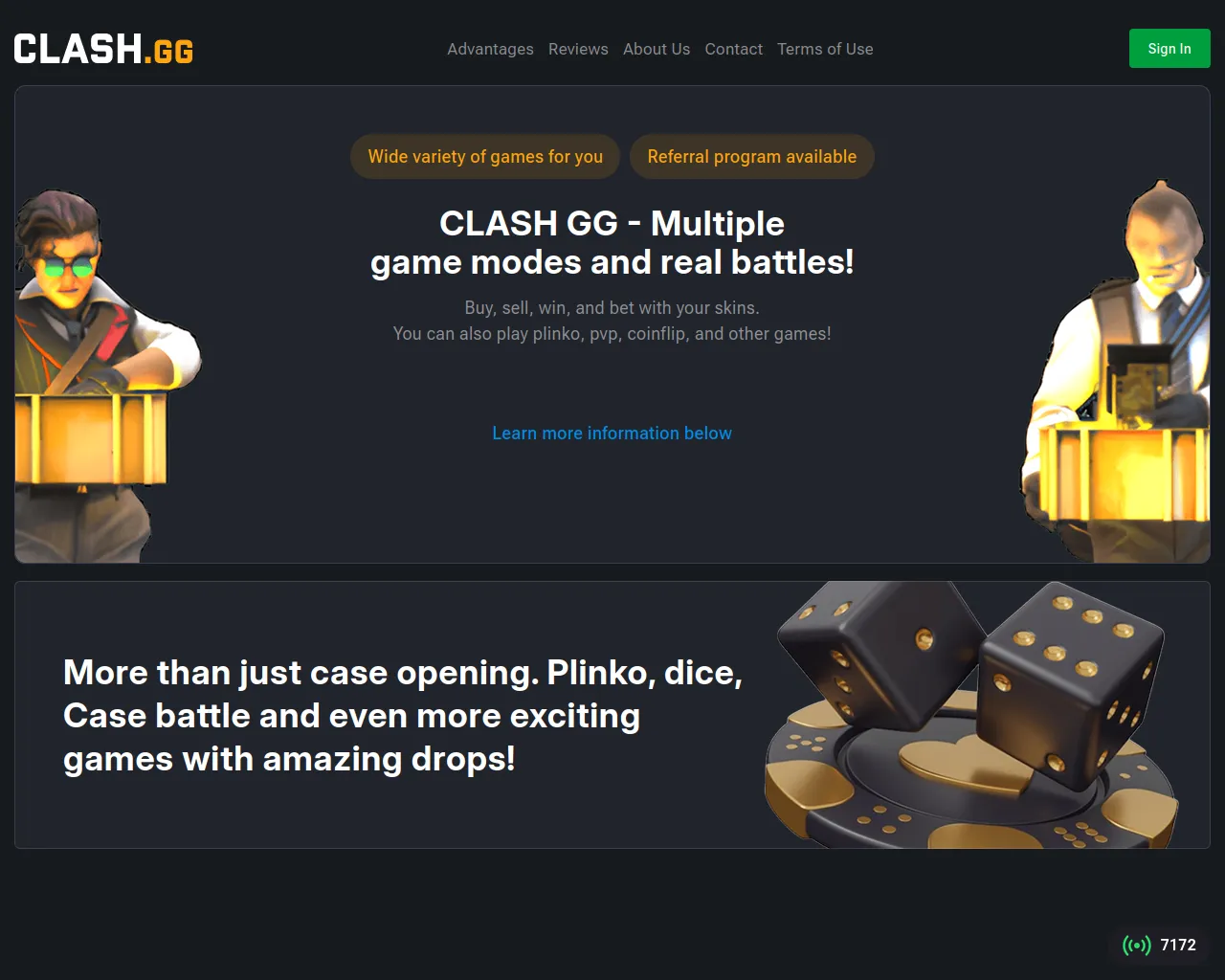 Screenshot of clashhgg.com