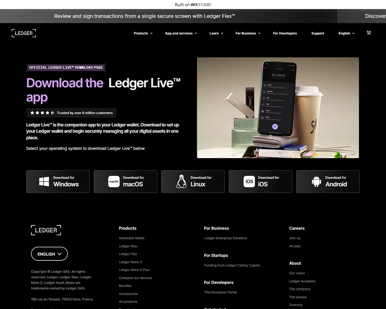 Screenshot of appstart-connect.wixstudio.com