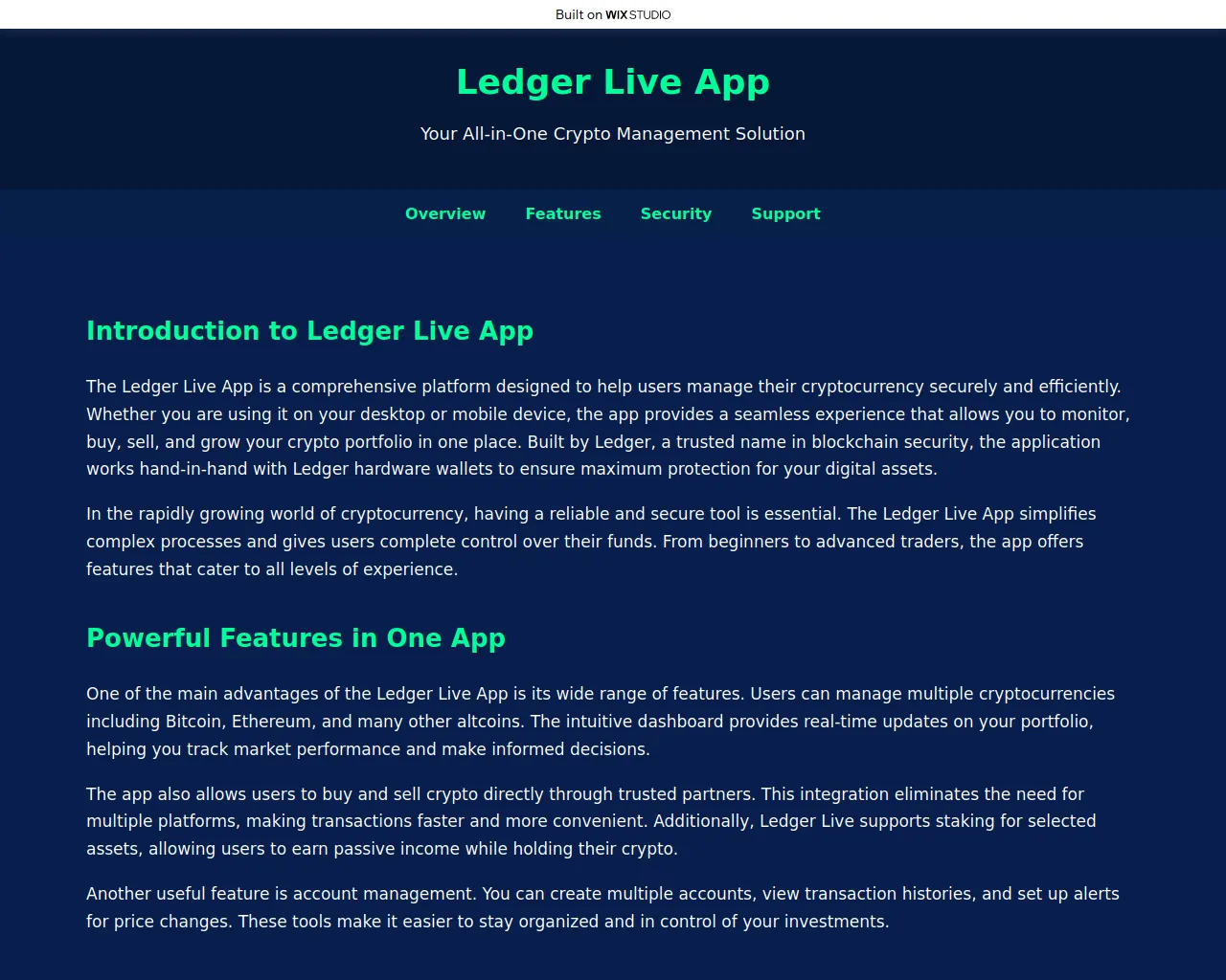 Screenshot of advance-liveapp.wixstudio.com
